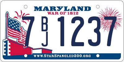 MD license plate 7BJ1237
