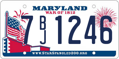 MD license plate 7BJ1246
