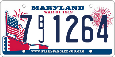 MD license plate 7BJ1264