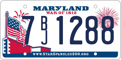 MD license plate 7BJ1288