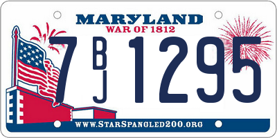 MD license plate 7BJ1295