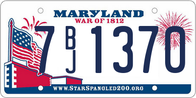 MD license plate 7BJ1370