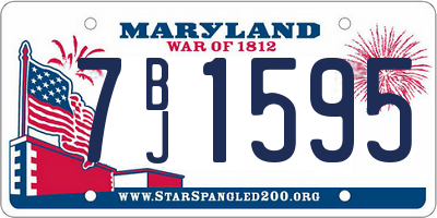 MD license plate 7BJ1595