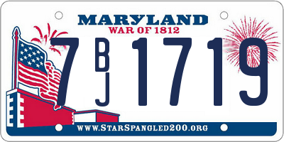 MD license plate 7BJ1719