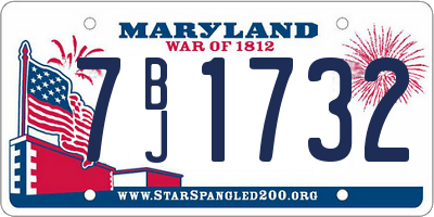 MD license plate 7BJ1732