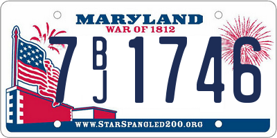 MD license plate 7BJ1746