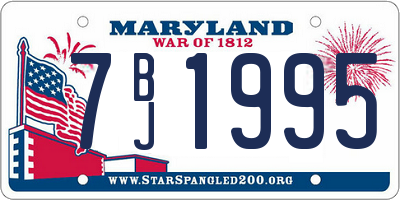 MD license plate 7BJ1995