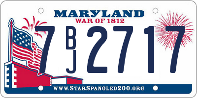 MD license plate 7BJ2717