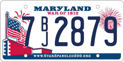 MD license plate 7BJ2879