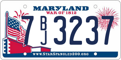 MD license plate 7BJ3237