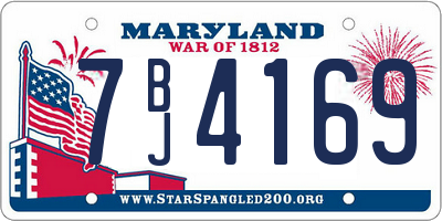 MD license plate 7BJ4169
