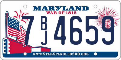 MD license plate 7BJ4659