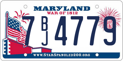 MD license plate 7BJ4779