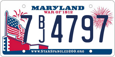 MD license plate 7BJ4797