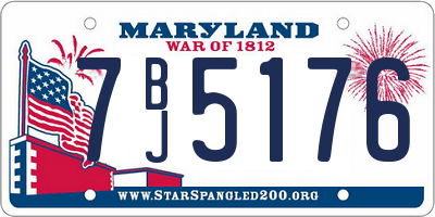 MD license plate 7BJ5176
