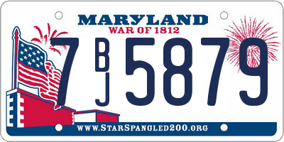 MD license plate 7BJ5879