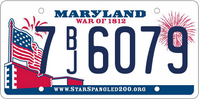 MD license plate 7BJ6079