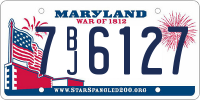 MD license plate 7BJ6127