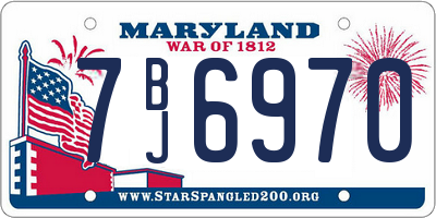 MD license plate 7BJ6970