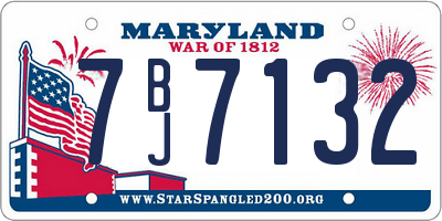 MD license plate 7BJ7132