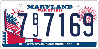 MD license plate 7BJ7169