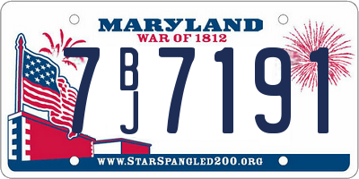 MD license plate 7BJ7191