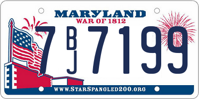 MD license plate 7BJ7199