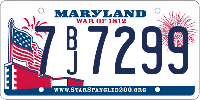 MD license plate 7BJ7299