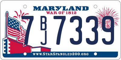 MD license plate 7BJ7339