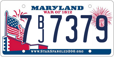 MD license plate 7BJ7379