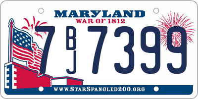 MD license plate 7BJ7399