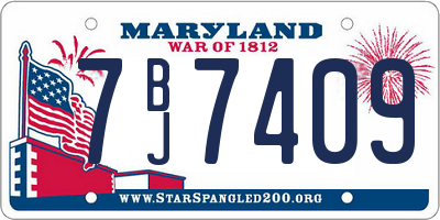 MD license plate 7BJ7409