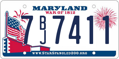 MD license plate 7BJ7411