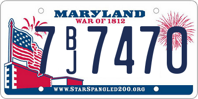 MD license plate 7BJ7470