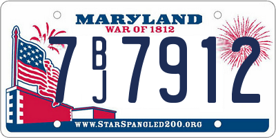 MD license plate 7BJ7912