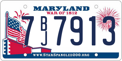 MD license plate 7BJ7913