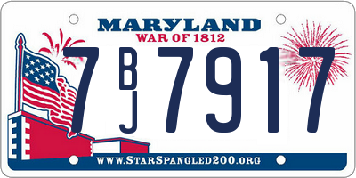 MD license plate 7BJ7917