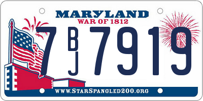 MD license plate 7BJ7919