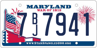 MD license plate 7BJ7941