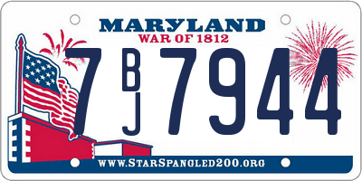 MD license plate 7BJ7944