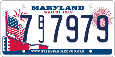 MD license plate 7BJ7979