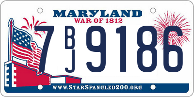 MD license plate 7BJ9186