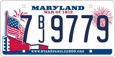 MD license plate 7BJ9779
