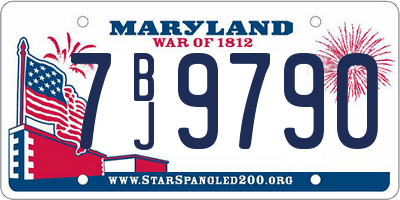 MD license plate 7BJ9790