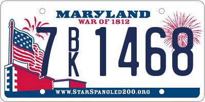 MD license plate 7BK1468