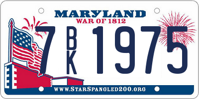MD license plate 7BK1975