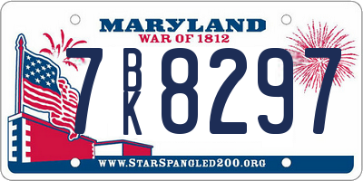 MD license plate 7BK8297