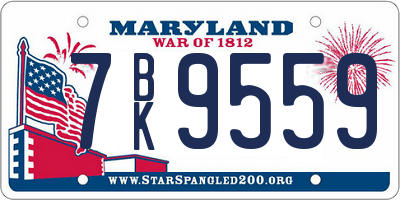 MD license plate 7BK9559