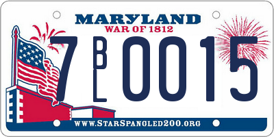 MD license plate 7BL0015