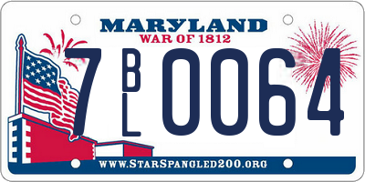MD license plate 7BL0064